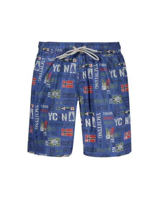 Norway 1963 Blue Polyester Men's Swimwear for men