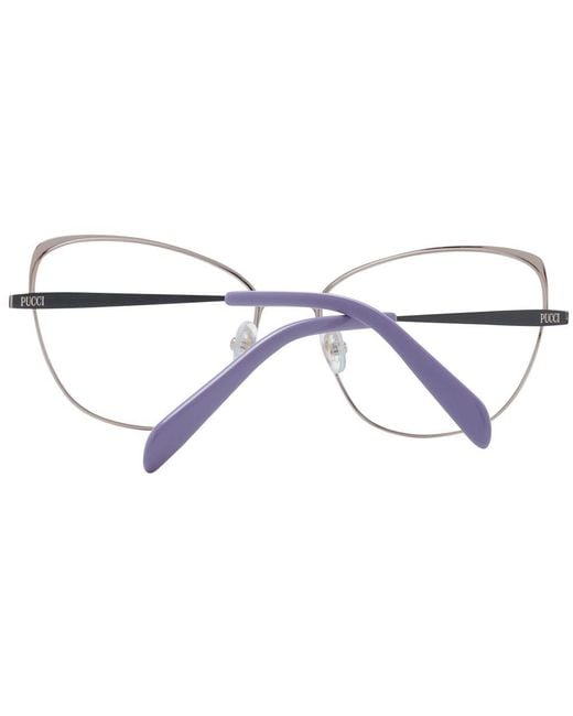 Emilio Pucci Metallic Black Metal Glasses (frames) for men