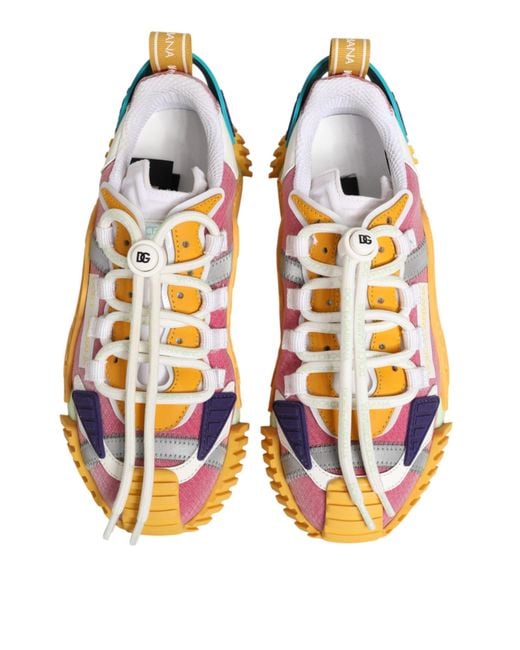 Dolce & Gabbana Multicolor Nylon Ns1 Low Top Sneakers Shoes