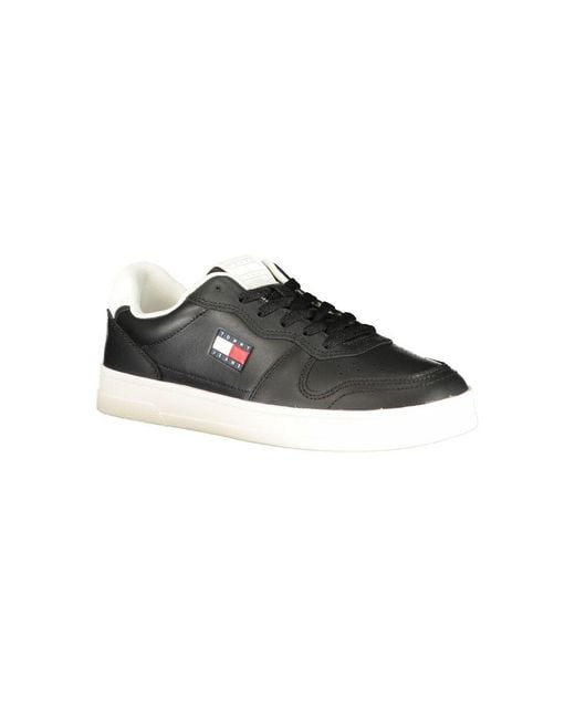 Tommy Hilfiger Black Polyurethane Sneaker