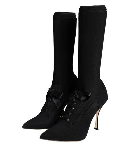Dolce & Gabbana Black Heeled Boots