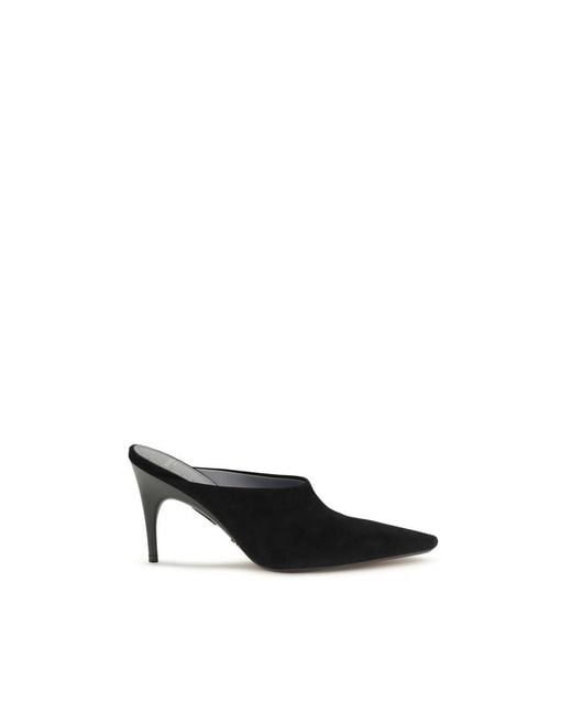 Balenciaga Black Suede Leather Mules