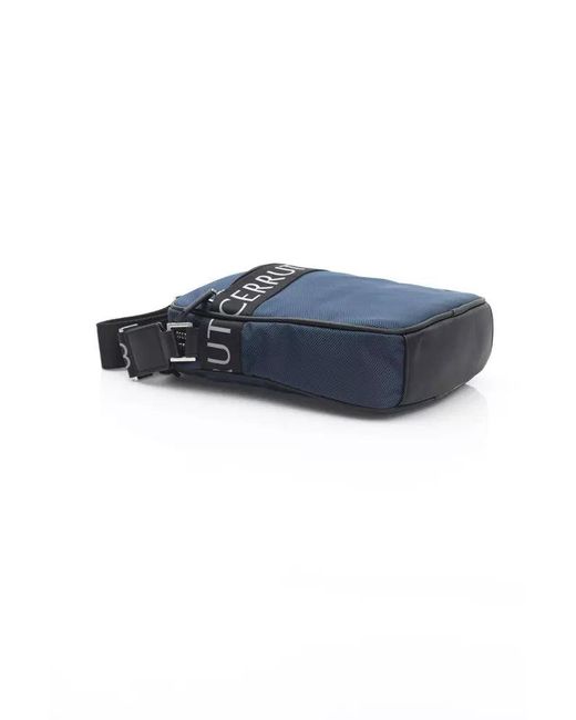 Cerruti 1881 Blue Elegant Nylon-Leather Messenger Bag for men