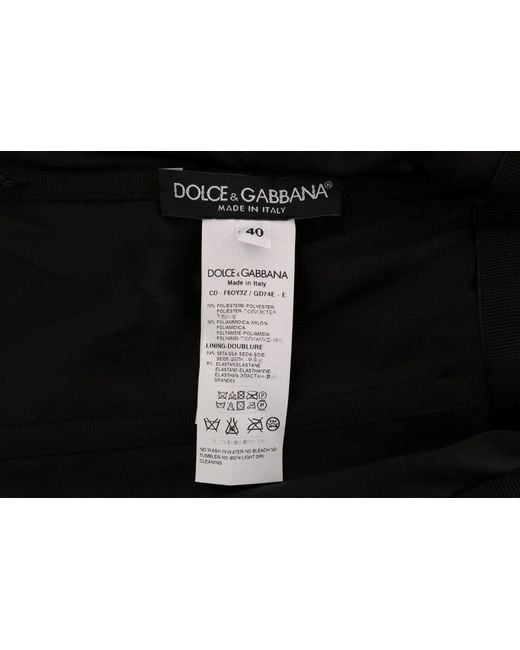 Dolce & Gabbana Black Red Polka Sequined Shift Dress