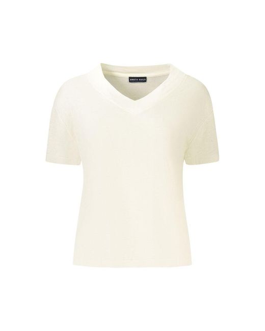 North Sails White Bianco Viscose 's T