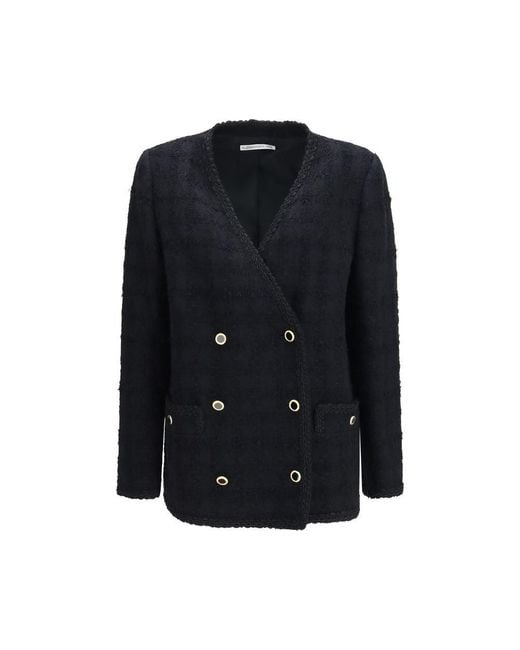 Alessandra Rich Blue Black Cotton Full