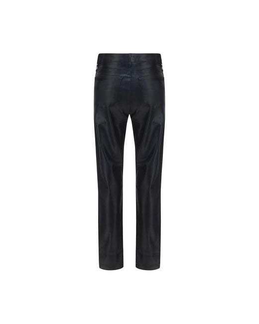 L'Agence Blue Black Leather Pants
