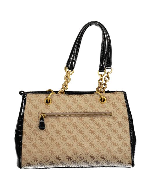 Guess Black Chic Chain-Handle Tote Bag