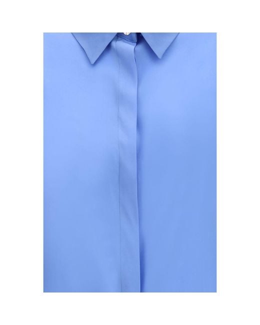 Ella Blue Silk Blouse