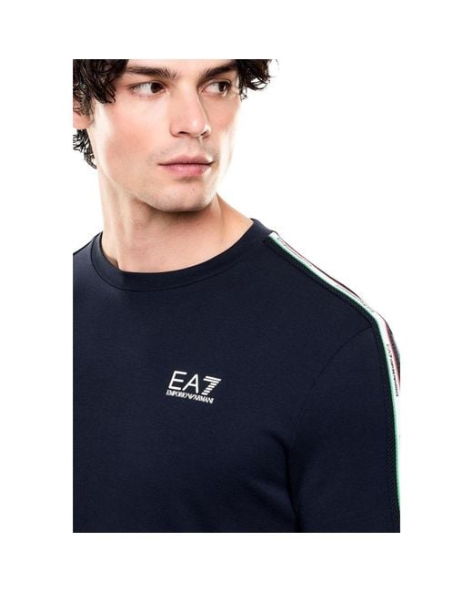 EA7 Blue Cotton Sportswear for men
