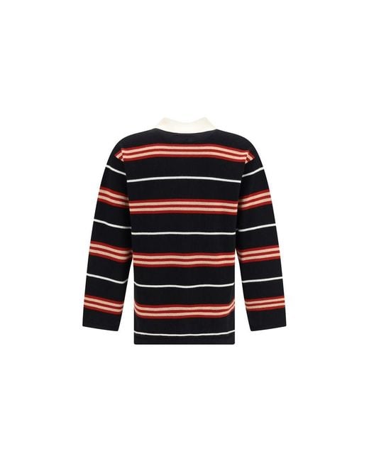 Guest In Residence Blue Cashmere Rugby Polo for men