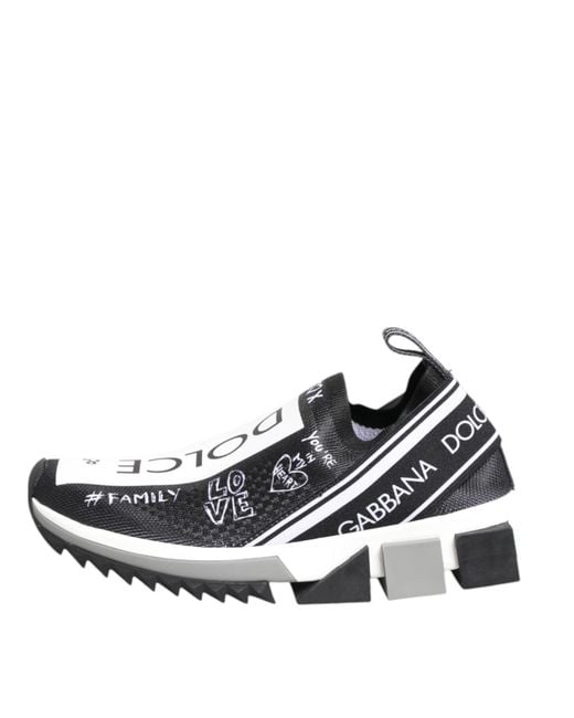 Dolce & Gabbana White Slipon Sneakers
