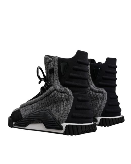 Dolce & Gabbana Black Ns1 High Top Boots Sneakers Shoes