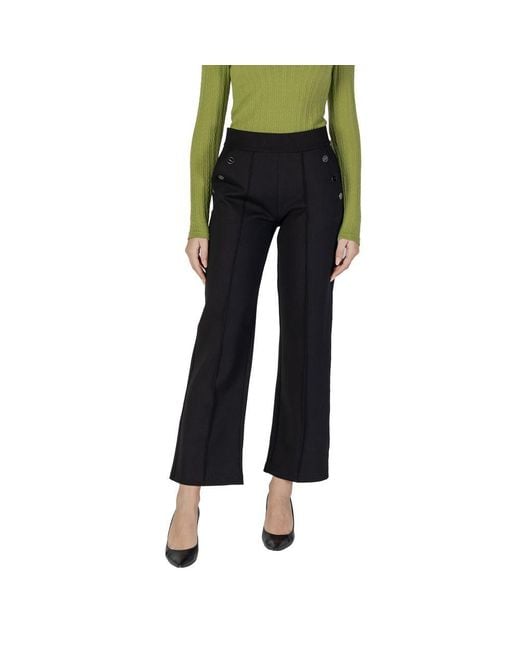 Street One Black Viscose Casual Pants