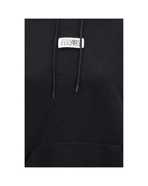 MM6 by Maison Margiela Black Cotton Sweatshirt