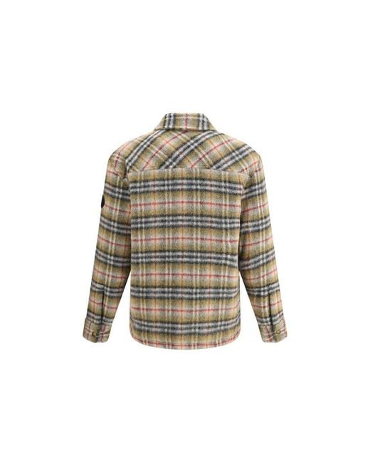 Burberry Gray Check Wool Jacket for men