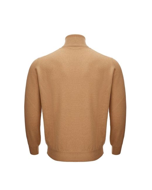 Kangra Brown Wool Sweater for men