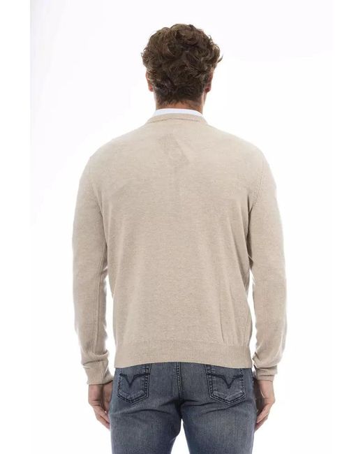 Sergio Tacchini Natural Beige Wool Sweater for men