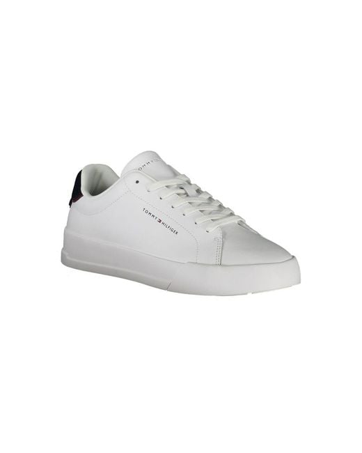 Tommy Hilfiger White Bianco Polyurethane Men Sneaker for men