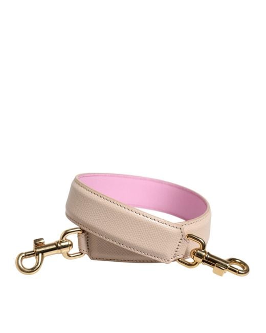 Dolce & Gabbana Pink Leather Handbag Accessory Shoulder Strap