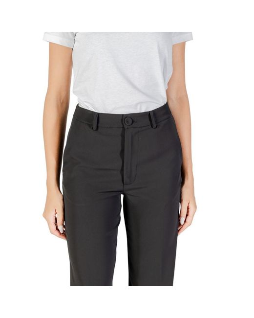 Rinascimento Black Polyester Casual Pants