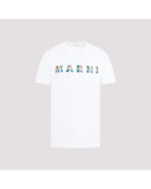 Marni White Cotton T for men