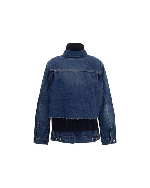 Sacai Blue Cotton Denim Jacket