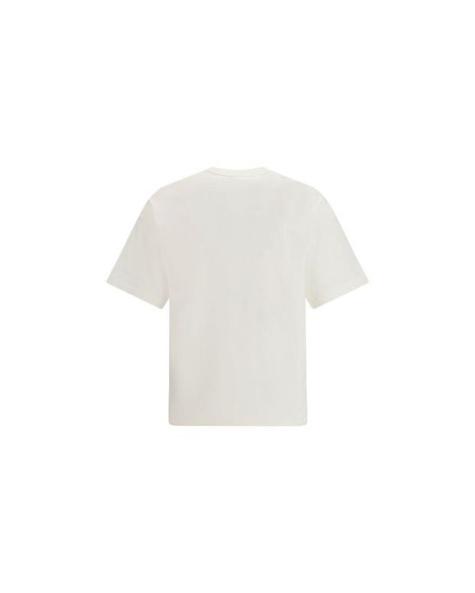 Jil Sander White Cream Cotton T for men