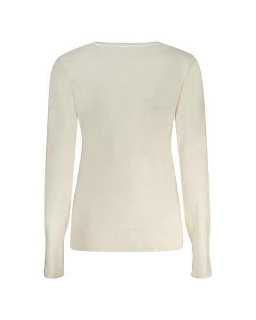 Guess Natural White Viscose Sweater