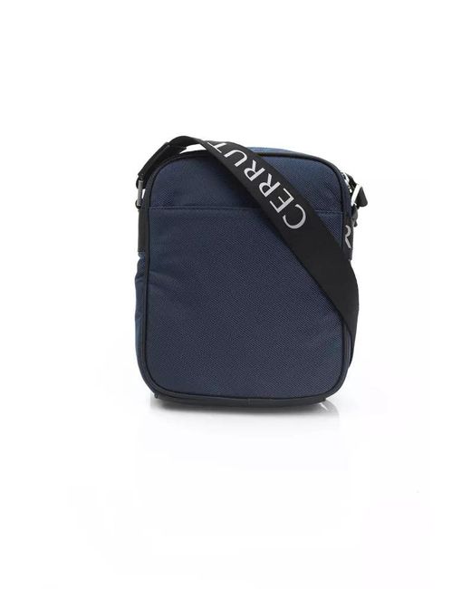 Cerruti 1881 Blue Elegant Nylon-Leather Messenger Bag for men
