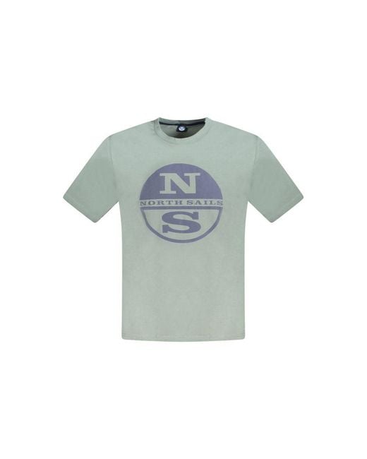 North Sails Blue Cotton T-Shirt for men