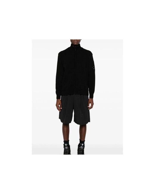 C P Company Black Wool Sweater for men