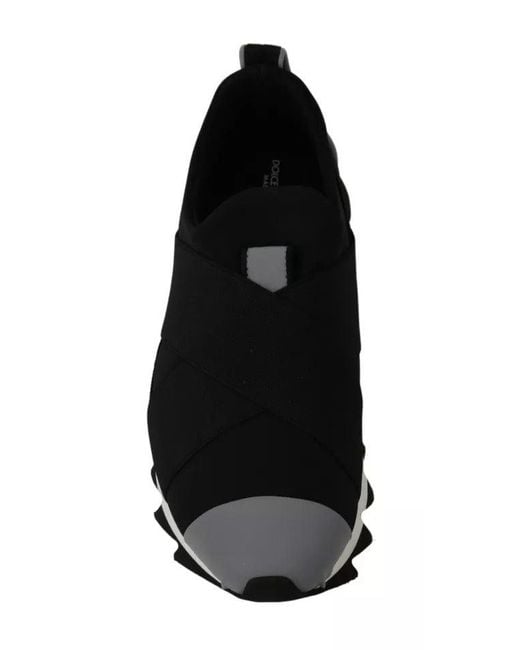 Dolce & Gabbana Black Slipon Sneakers