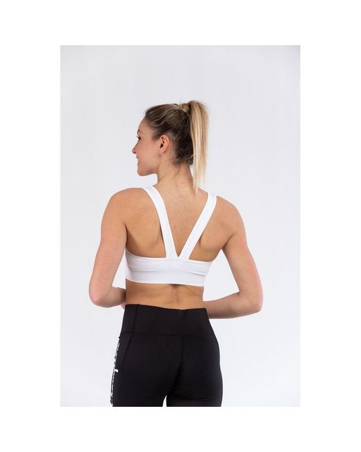 Champion White Polyester Sport Bra