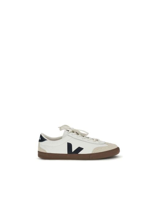 Veja White Calf Leather Bos Taurus Athletic Sneakers for men