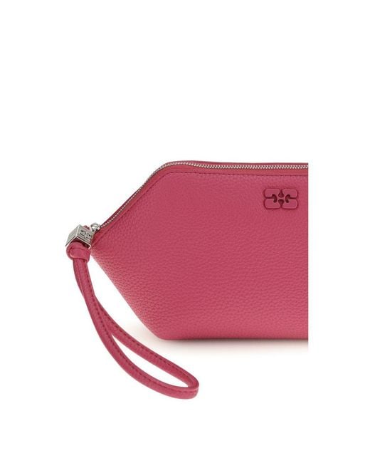Ganni Pink Multicolor Polyurethane Clutch Bag