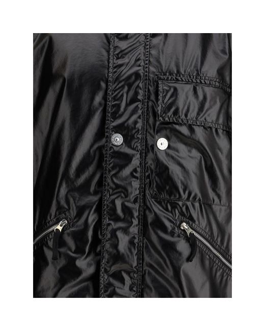 Stone Island Black Hooded Jacket for men