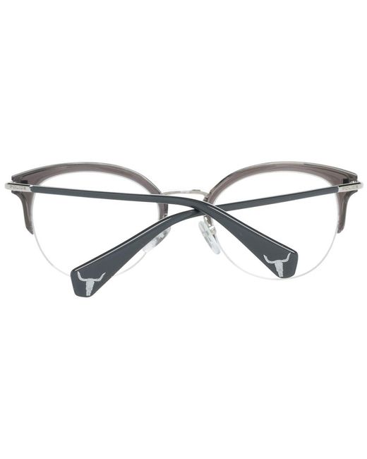 Police Metallic Gray Metal & Plastic Glasses (frames)