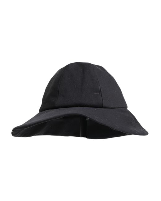 Dolce & Gabbana Black Cotton Wide Brim Bucket Hat