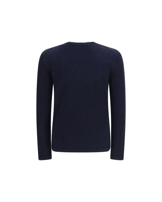 Prada Blue Wool Oves Aries Sweatshirt for men