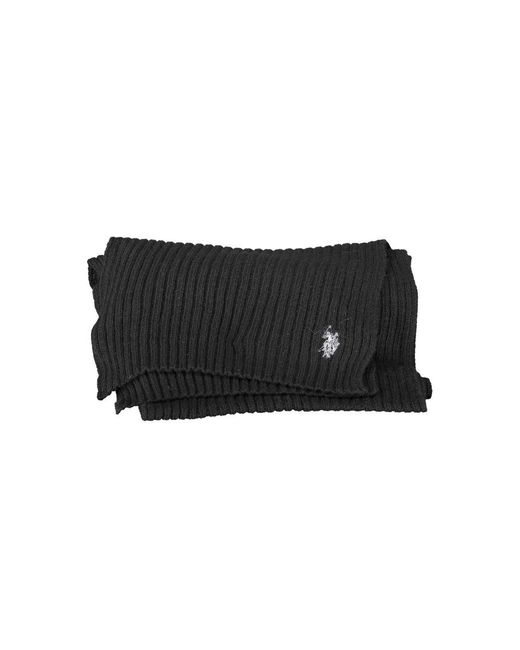 U.S. POLO ASSN. Black Wool Men's Scarf for men