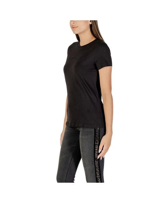 ARMANI EXCHANGE Black Cotton T