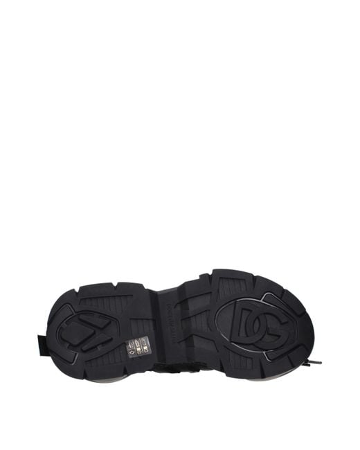 Dolce & Gabbana Black Fabric Athletic Sneakers for men