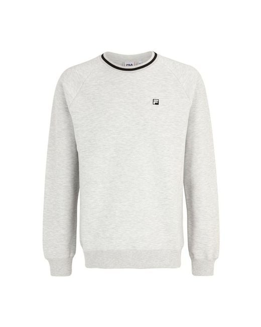 Fila White Black Cotton Sweatshirt for men