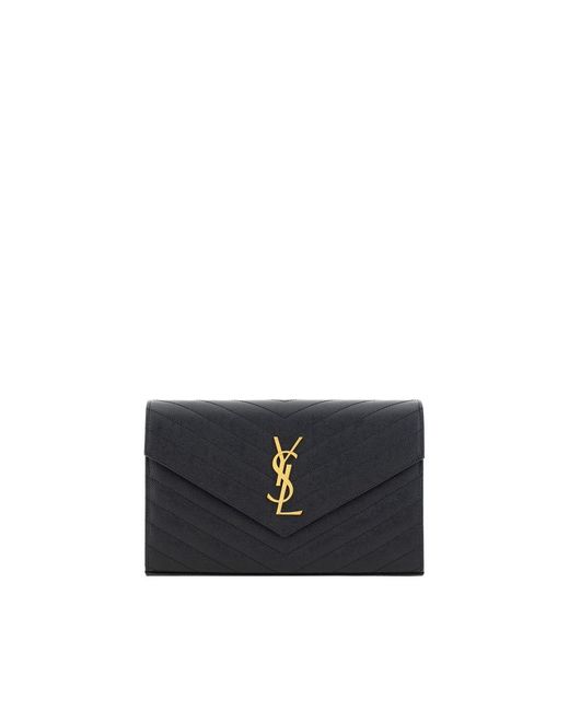 Saint Laurent Black Logoed Shoulder Bag