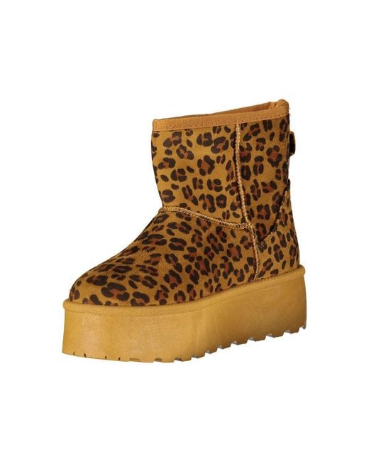 Laura Biagiotti Brown Marrone Polyester Ankle Boot