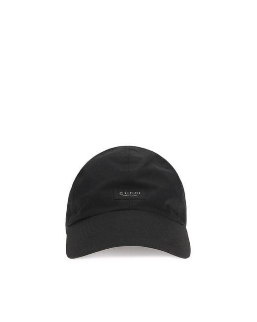 Gucci Black Cotton Cap (baseball Hat) for men
