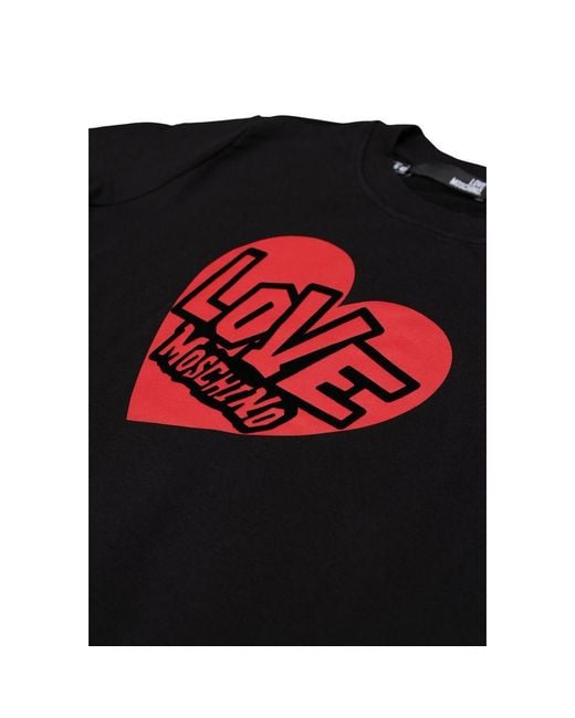 Love Moschino Black Cotton Sweatshirt