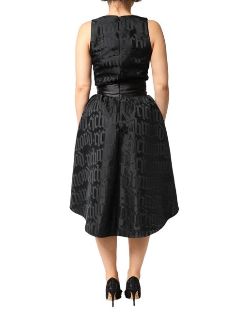 John Richmond Black Jacquard Deep V
