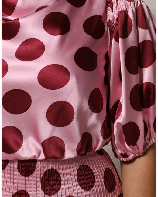 Dolce & Gabbana Red Dot Silk Dress